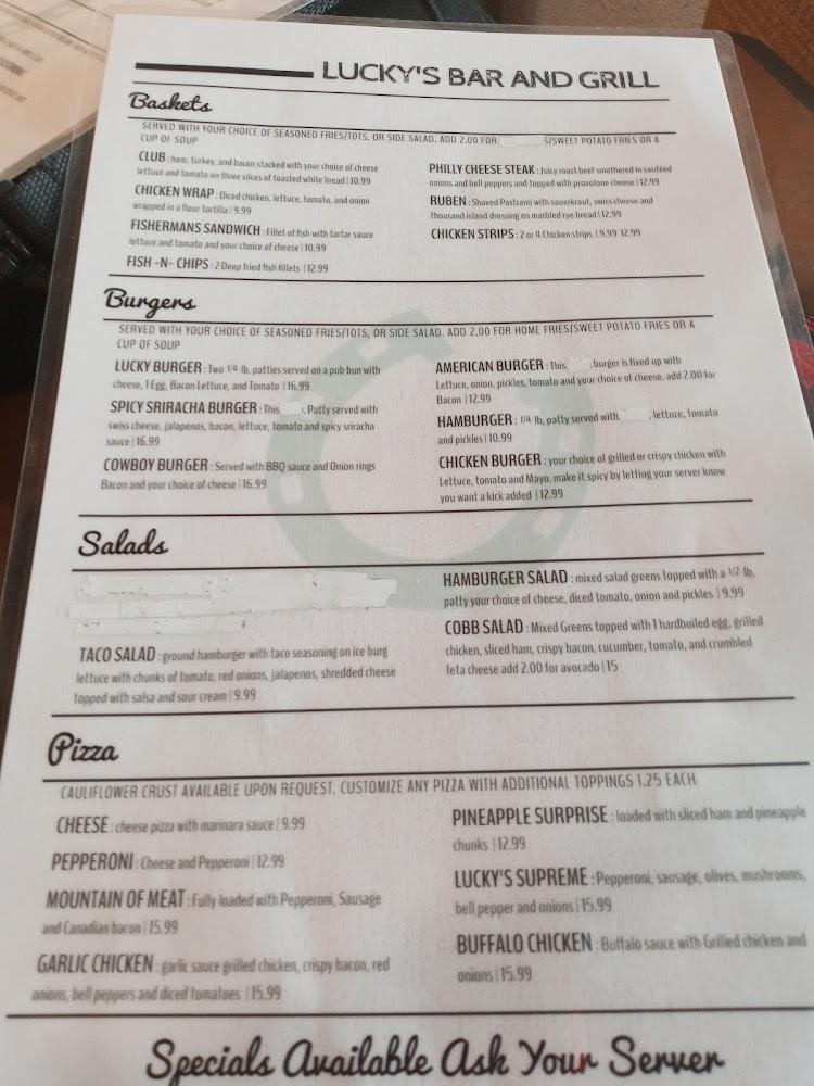 Lucky's Bar & Grill Menu image 4